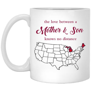Michigan Maine The Love Between Mother And Son Mug - Mug Teezalo