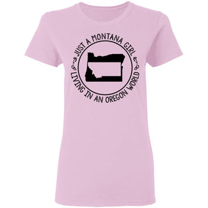 Montana Girl Living In Oregon World Hoodie - Hoodie Teezalo