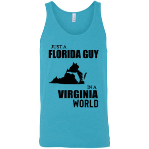 Just A Florida Guy In A Virginia World T-Shirt - T-shirt Teezalo