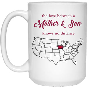 Rhode Island Iowa The Love Between Mother And Son Mug - Mug Teezalo