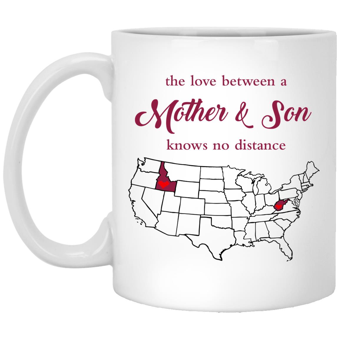 West Virginia Idaho The Love Between Mother And Son Mug - Mug Teezalo