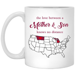 Michigan Montana The Love Between Mother And Son Mug - Mug Teezalo