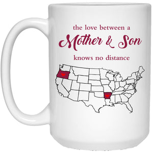Arkansas Oregon The Love Between Mother And Son Mug - Mug Teezalo