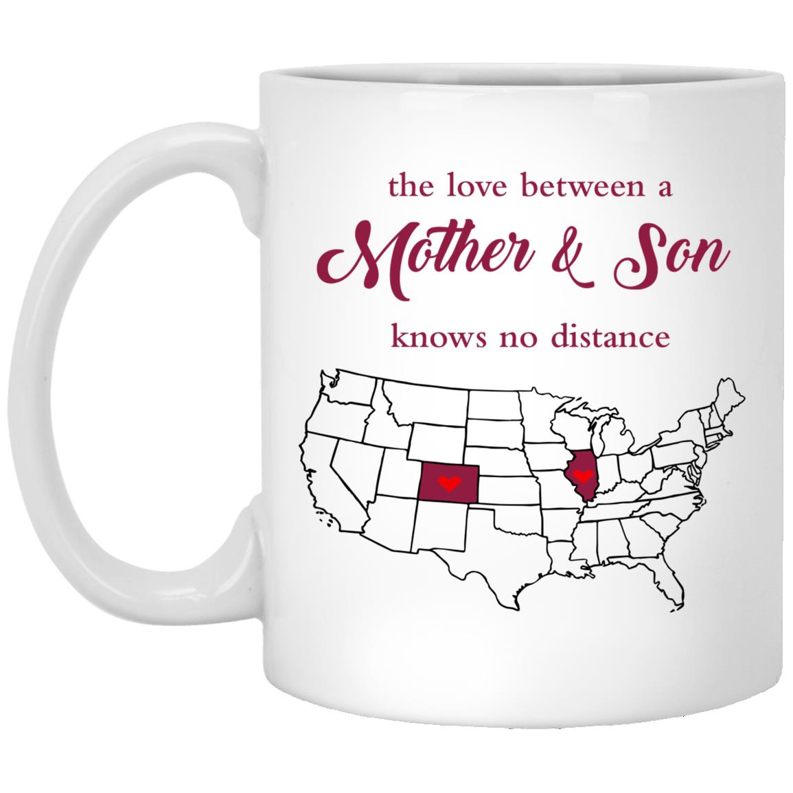 Colorado Illinois The Love Between Mother And Son Mug - Mug Teezalo