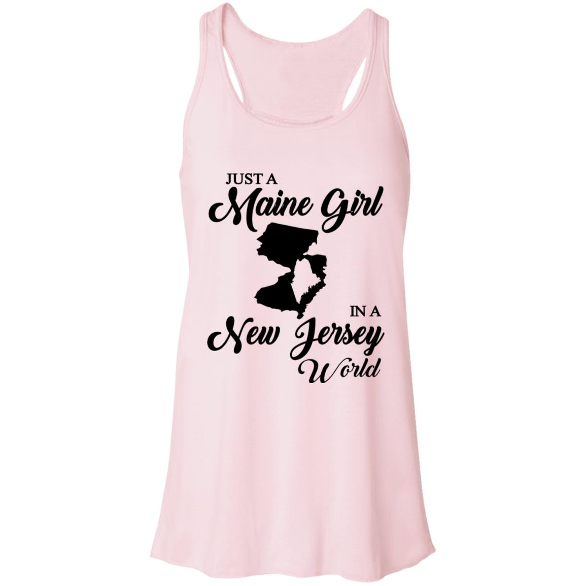 Just A Maine Girl In A Jersey World T-Shirt - T-shirt Teezalo