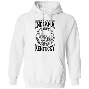 I May Live In Indian But My Heart And Soul Live In Kentucky T-Shirt - T-shirt Teezalo