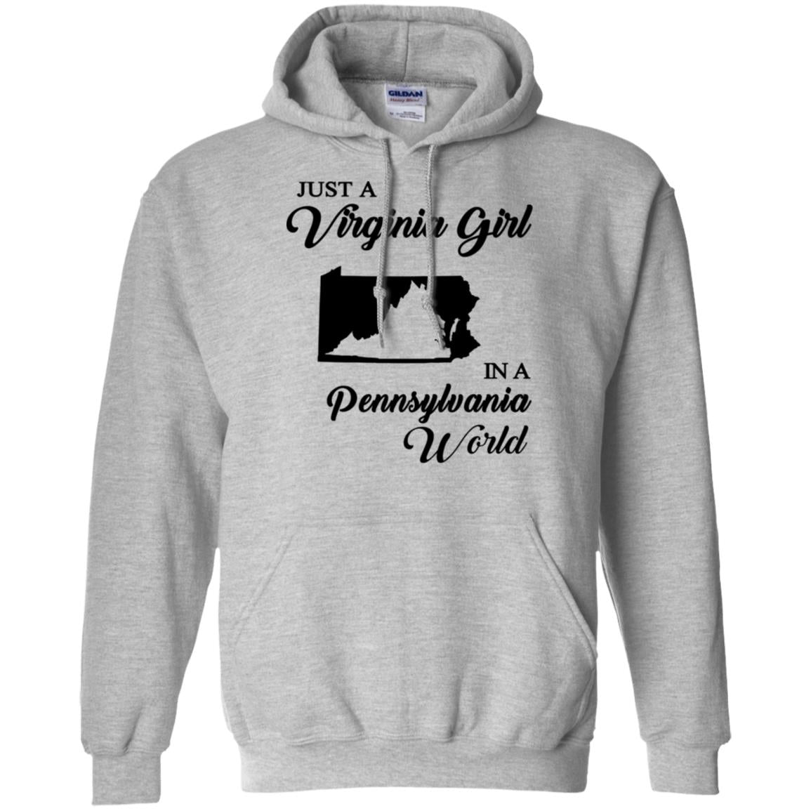 Just A Virginia Girl In A Pennsylvania World T-Shirt - T-shirt Teezalo