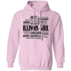 Illinois Girl And City T-shirt - T-shirt Teezalo