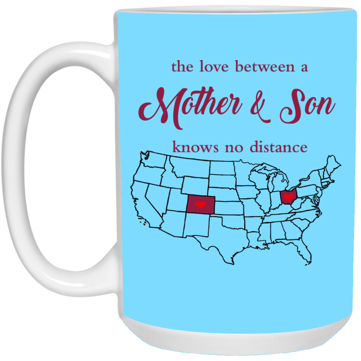 Ohio Colorado The Love Mother And Son Mug - Mug Teezalo
