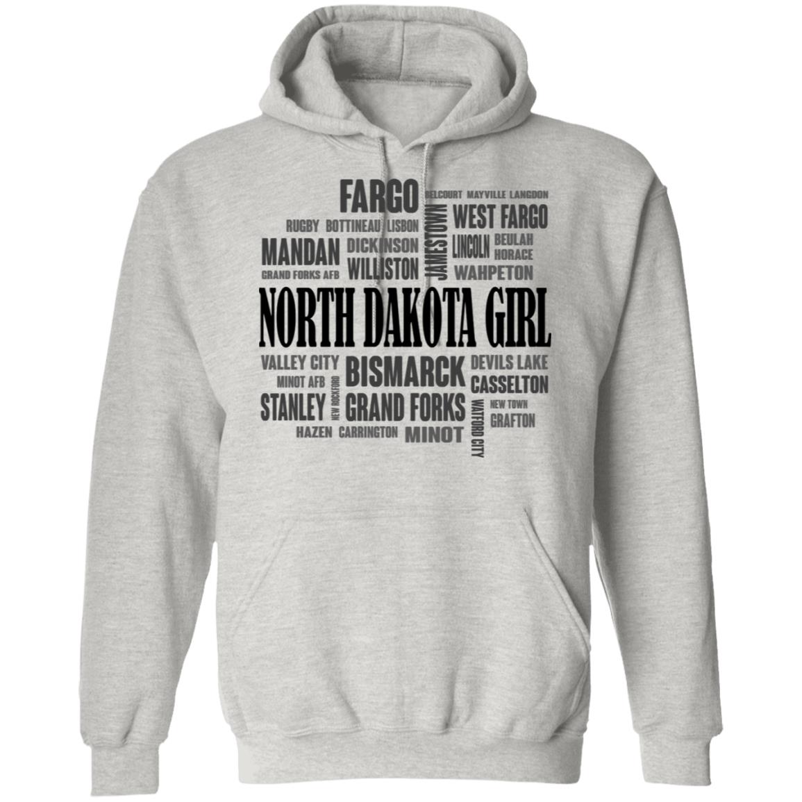 North Dakota Cities Map T Shirt - T-shirt Teezalo