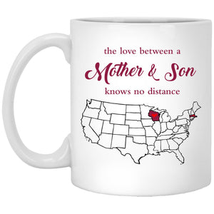 Wisconsin Massachusetts The Love Between Mother And Son Mug - Mug Teezalo