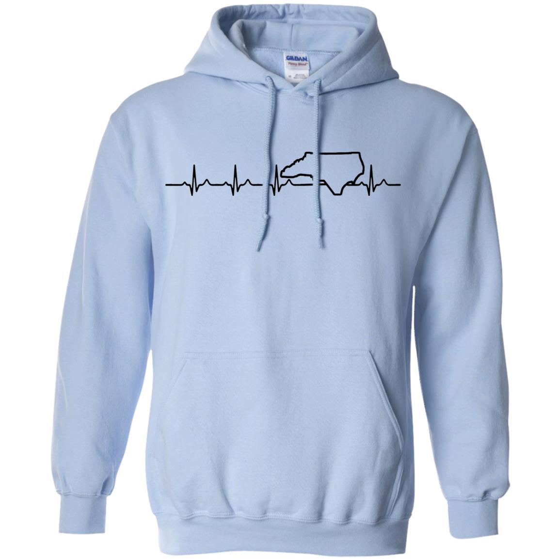 North Carolina Heart Beat Hoodie - Hoodie Teezalo