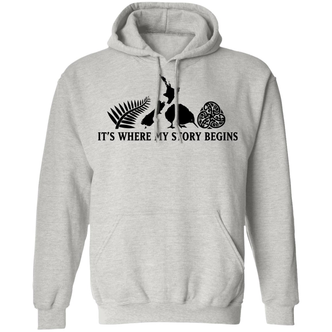 New Zealand It's Where My Story Begins Hoodie - Hoodie Teezalo
