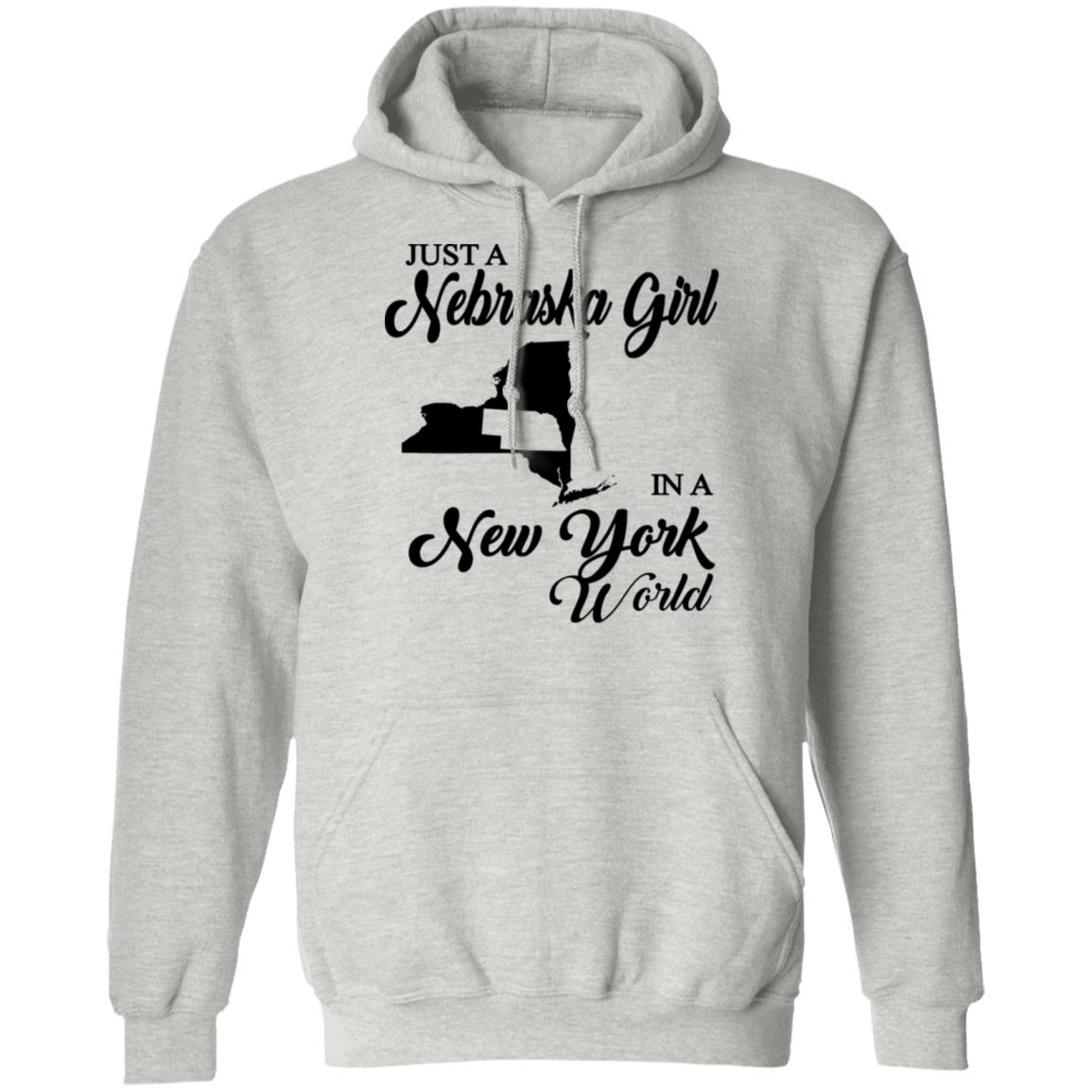 Just A Nebraska Girl In A New York World T-Shirt - T-shirt Teezalo