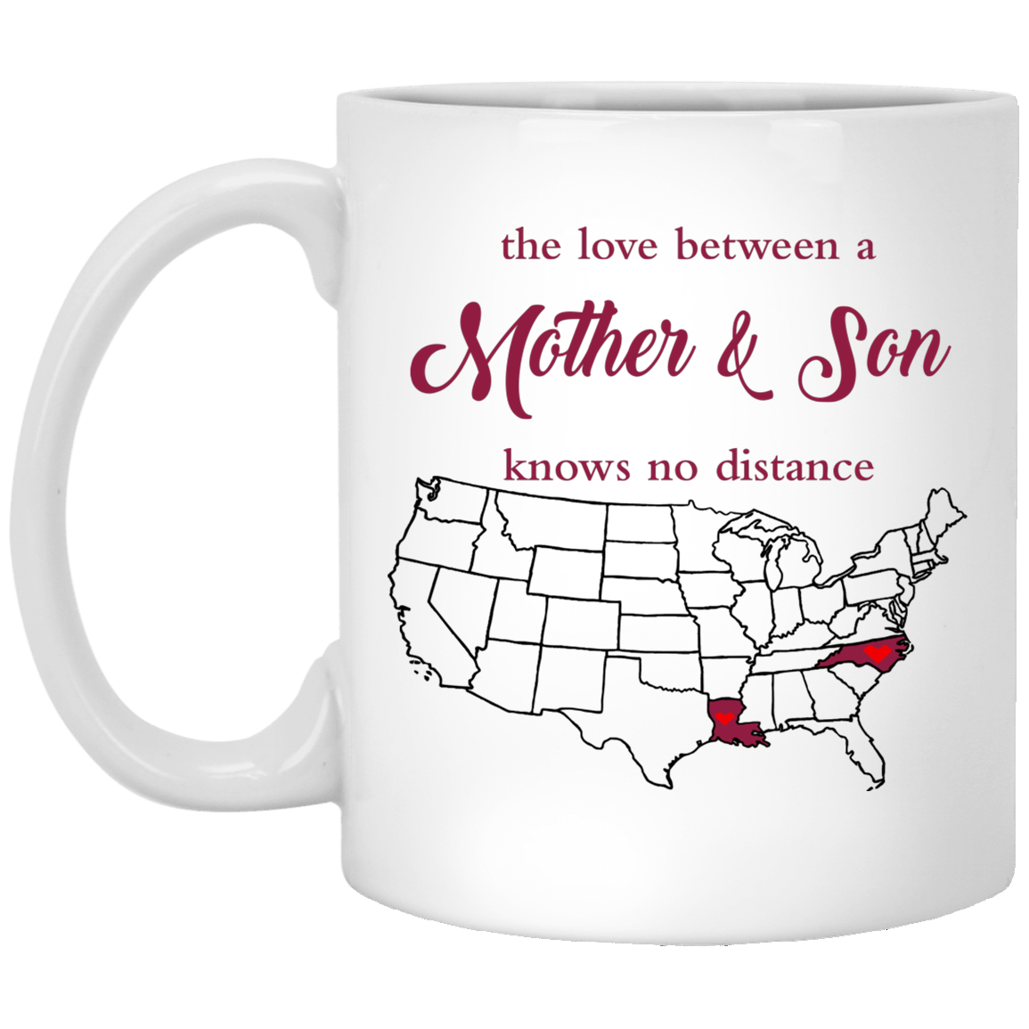 North Carolina Louisiana Mother And Son Mug - Mug Teezalo