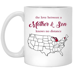 Michigan Vermont The Love Between Mother And Son Mug - Mug Teezalo