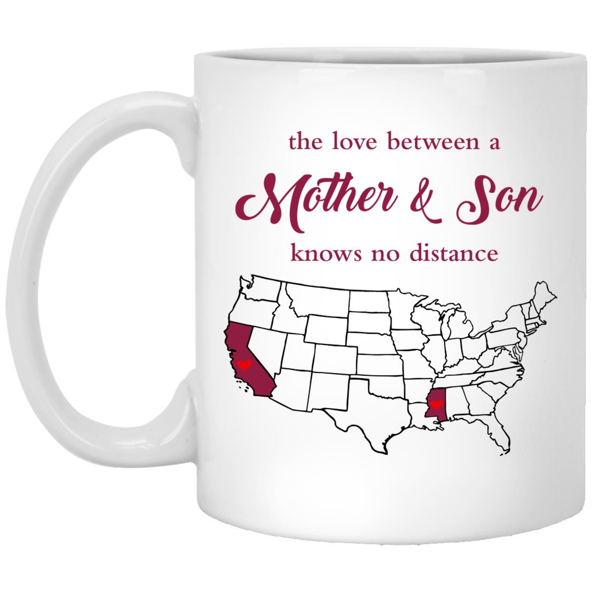 Mississippi California The Love Between Mother And Son Mug - Mug Teezalo