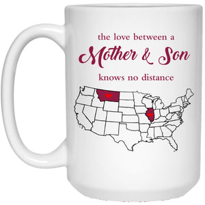Illinois Montana The Love Between Mother And Son Mug - Mug Teezalo