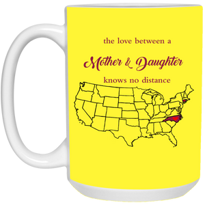 Connecticut North Carolina Love Mother Daughter Mug - Mug Teezalo