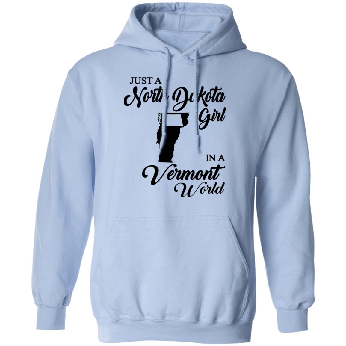 Just A North Dakota Girl In A Vermont World T Shirt - T-shirt Teezalo
