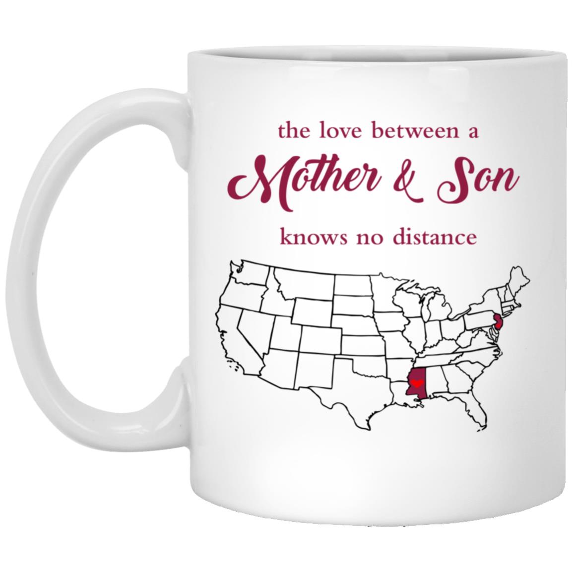 New Jersey Mississippi The Love Between Mother And Son Mug - Mug Teezalo
