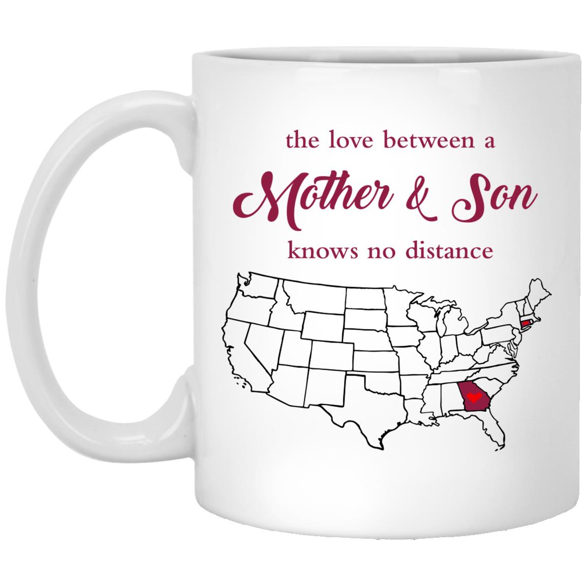 Connecticut Georgia The Love Between Mother And Son Mug - Mug Teezalo