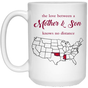 Oklahoma Mississippi The Love Between Mother And Son Mug - Mug Teezalo