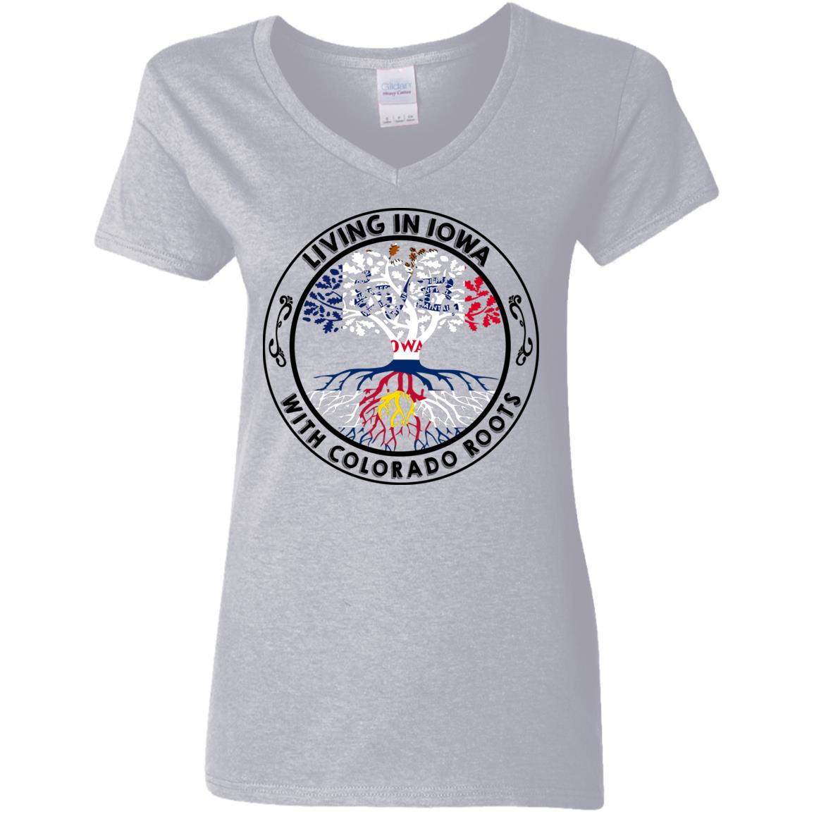 Living In Iowa With Colorado Roots Hoodie - Hoodie Teezalo