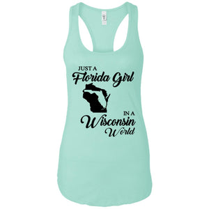 Just A Florida Girl In A Wisconsin World T-Shirt - T-shirt Teezalo