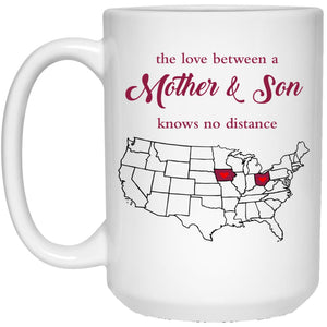 Iowa Ohio The Love Between Mother And Son Mug - Mug Teezalo