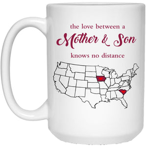 Iowa South Carolina The Love Between Mother And Son Mug - Mug Teezalo