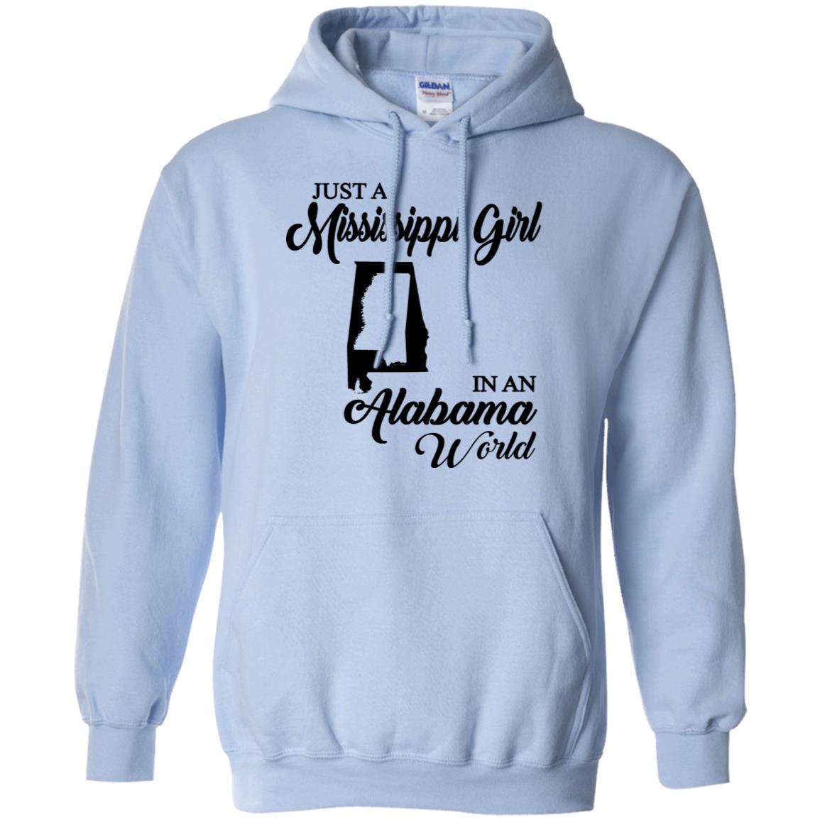 Just A Mississippi Girl In An Alabama World T-Shirt - T-shirt Teezalo