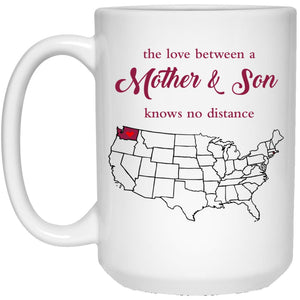 Rhode Island Washington The Love Between Mother And Son Mug - Mug Teezalo