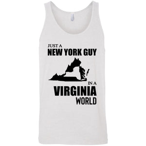 Just A New York Guy In A Virginia World T-Shirt - T-shirt Teezalo
