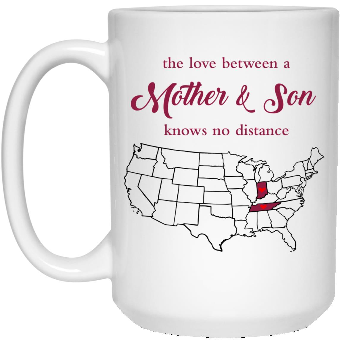 Tennessee Indiana The Love Between Mother And Son Mug - Mug Teezalo