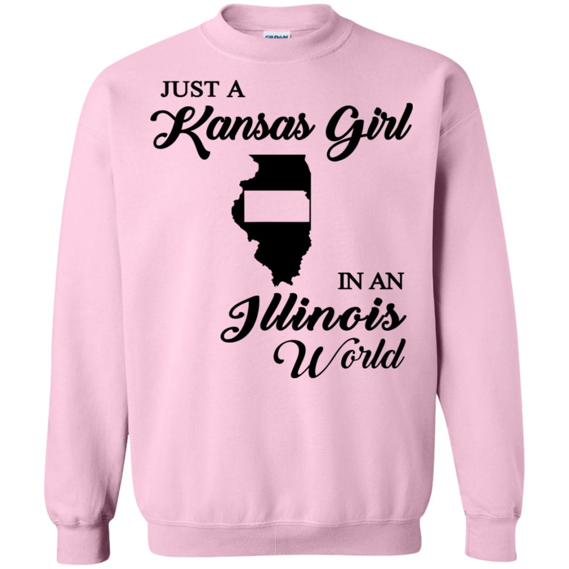 Just A Kansas Girl In An Illinois World T-Shirt - T-shirt Teezalo