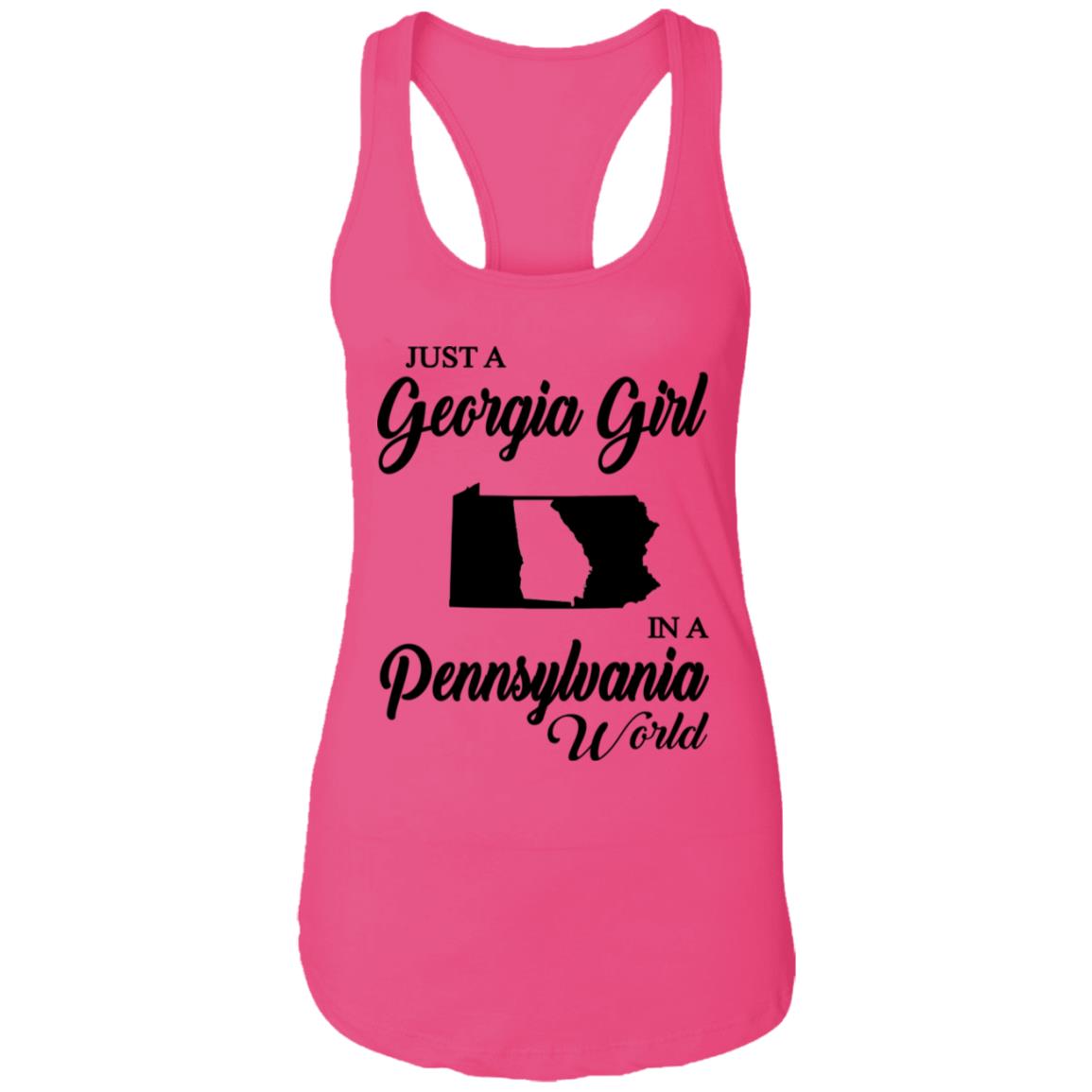 Just A Georgia Girl In A Pennsylvania World T-Shirt - T-Shirt Teezalo