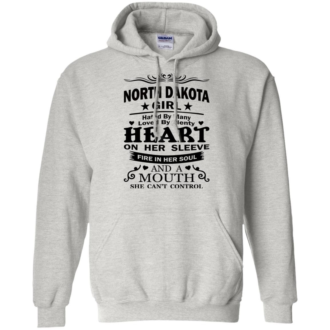 North Dakota Girl Hated By Many Loved By Plenty Hoodie - Hoodie Teezalo