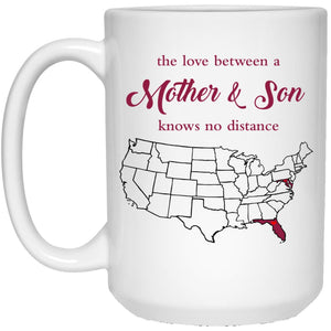 Florida Maryland The Love Between Mother And Son Mug - Mug Teezalo