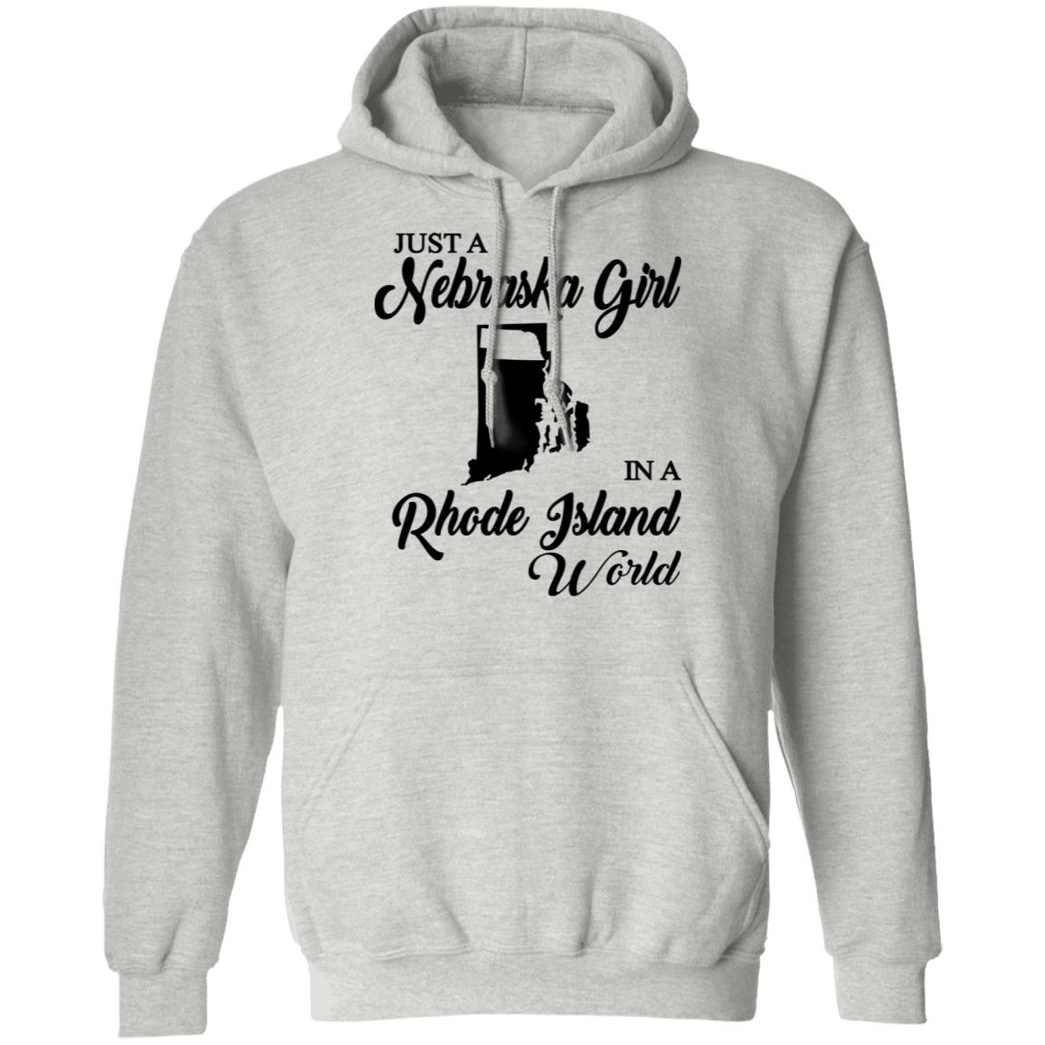 Just A Nebraska Girl In A Rhode Island World T-Shirt - T-shirt Teezalo