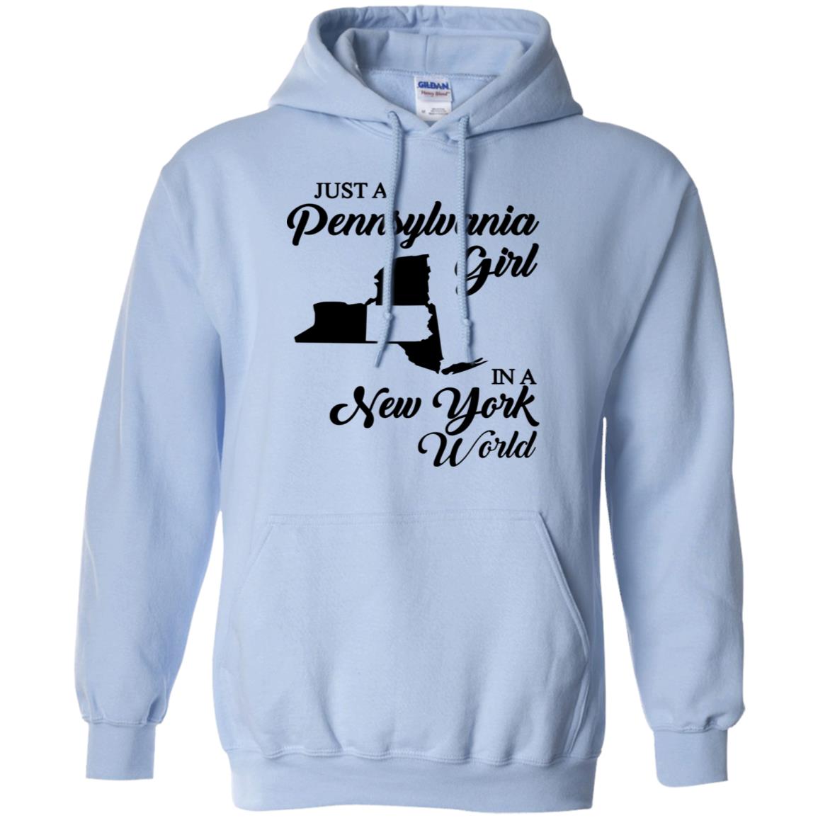 Just A Pennsylvania Girl In A New York World T-Shirt - T-shirt Teezalo