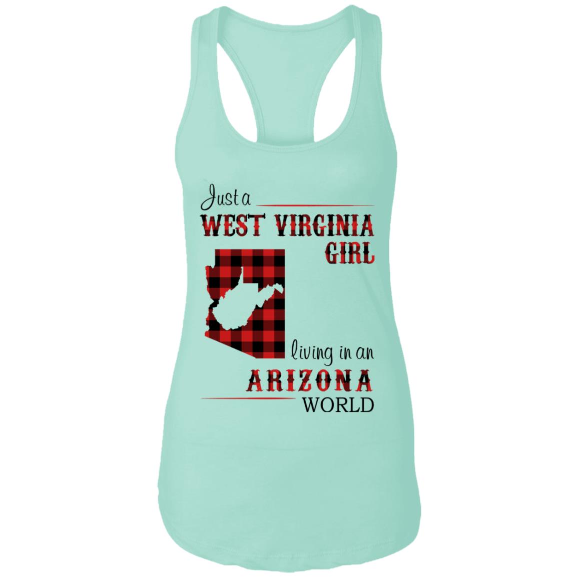 Just A West Virginia Girl Living An Arizona World T Shirt - T-shirt Teezalo