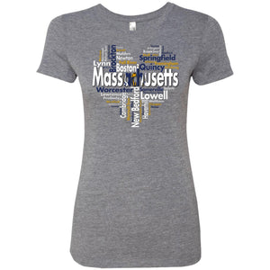 Massachusetts Heart City T-shirt - T-shirt Teezalo