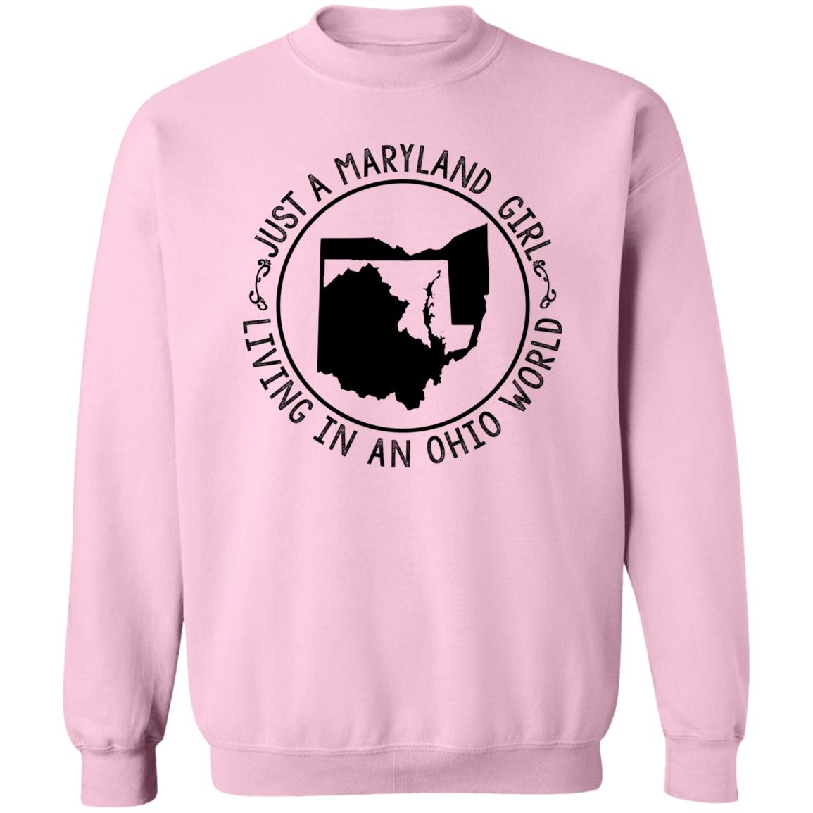 Maryland Girl Living In Ohio World T-Shirt - T-shirt Teezalo