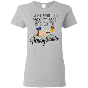 I Just Want To Pack My Bags And Go To Pennsylvania Hoodie - Hoodie Teezalo