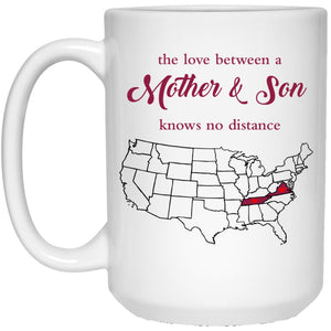 Virginia Tennessee The Love Between Mother And Son Mug - Mug Teezalo