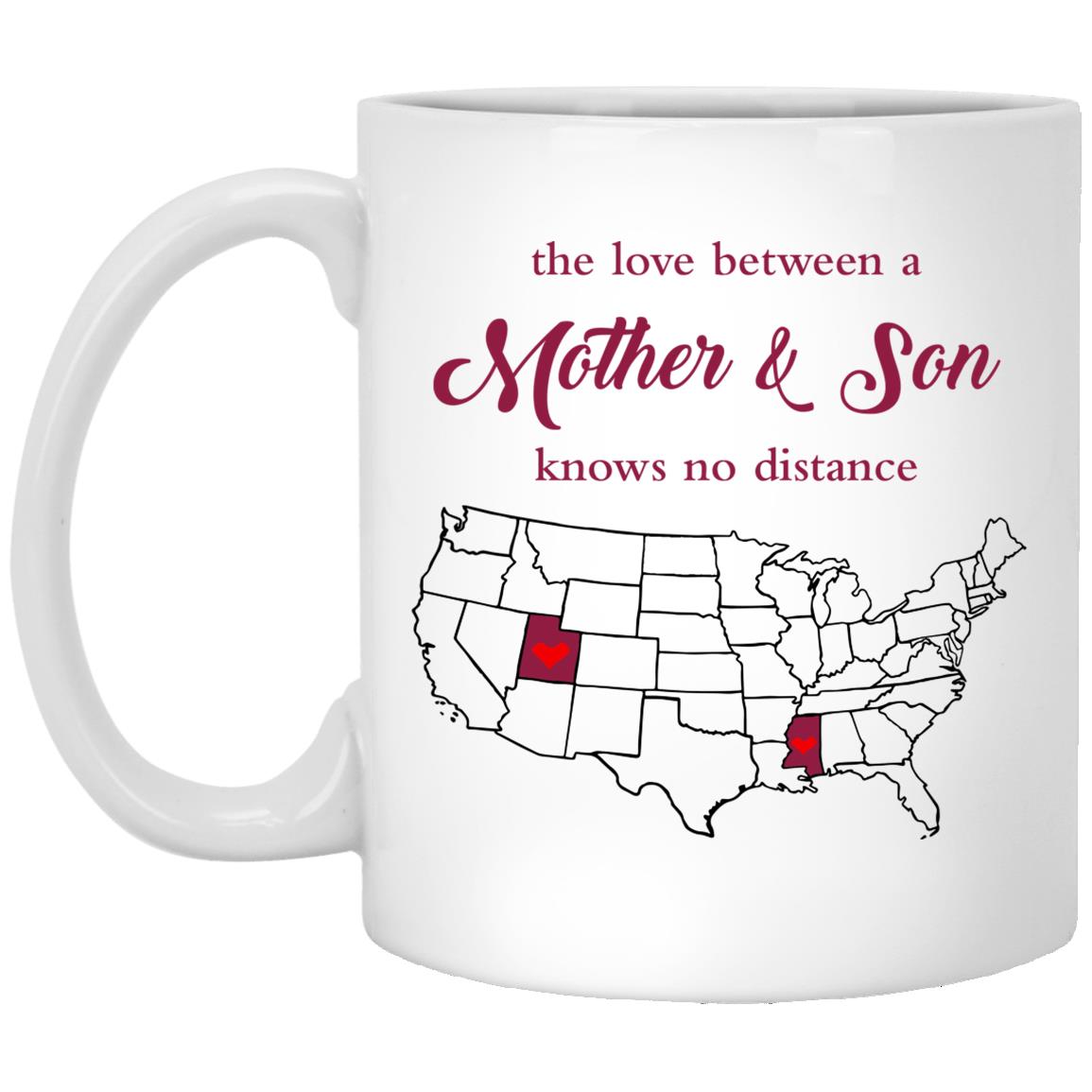 Mississippi Utah The Love Between Mother And Son Mug - Mug Teezalo