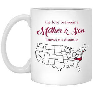 Connecticut North Carolina The Love Between Mother And Son Mug - Mug Teezalo