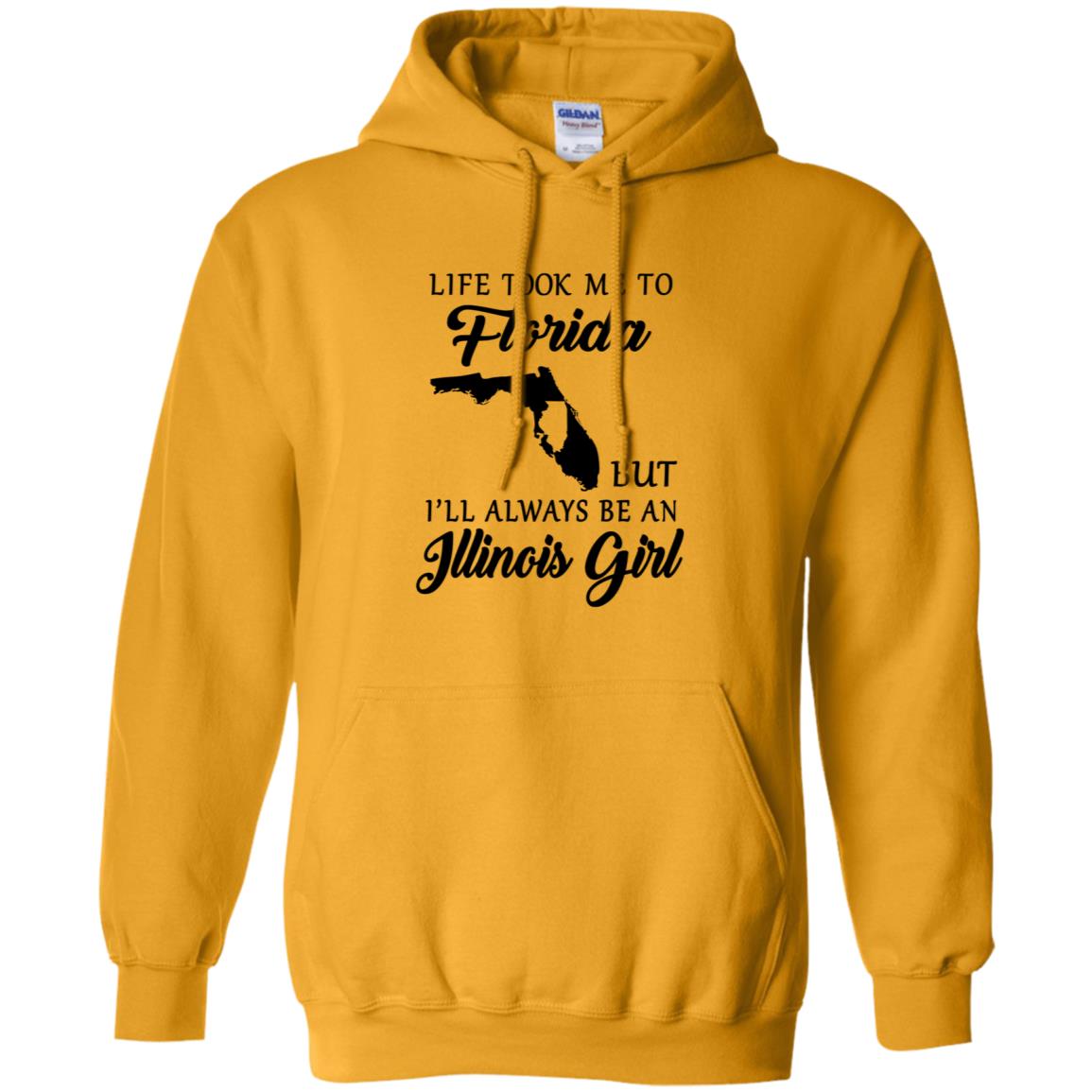 Life Took Me To Florida Always Be An Illinois Girl T-shirt - T-shirt Teezalo