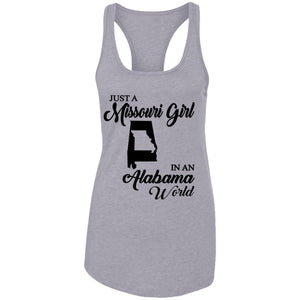 Just A Missouri Girl In An Alabama World T Shirt - T-shirt Teezalo